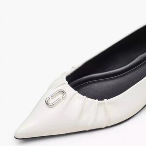 NWT! NEW! Marc Jacobs The Ali Ballerina Flat -Women White